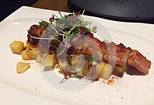 Grilled octopus starter dish