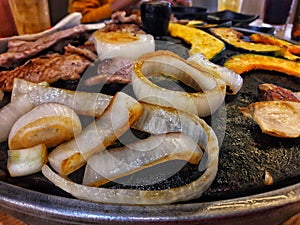 Grilled onion grill , buffet resturant