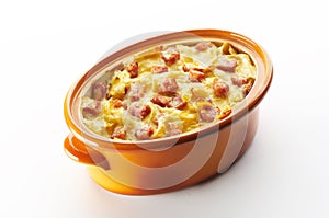 Grilled pasta with frankfurter sausage