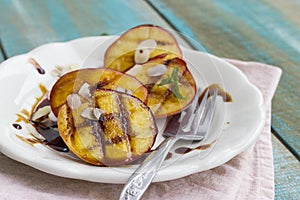 Grilled peaches