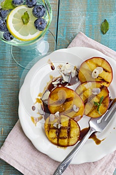 Grilled peaches