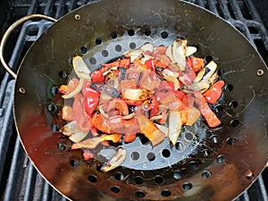 Grilled pepper Onion