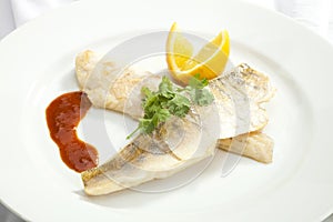 Grilled Pikeperch with lemon photo