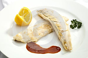 Grilled Pikeperch with lemon photo