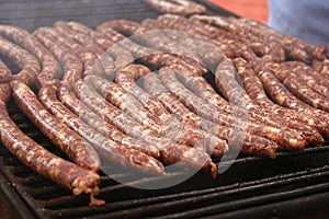 Grilled Plescoi sausages