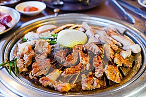 Grilled pork belly korean barbecue