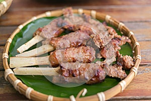 Grilled Pork for Bun Cha in Vietnam