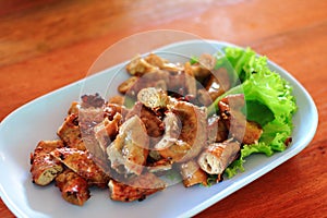 Grilled pork chitterlings photo
