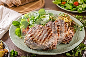 Grilled pork chops