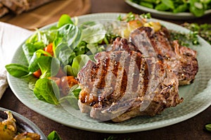 Grilled pork chops