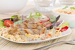 Grilled Pork & Couscous.