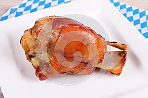 A grilled pork knuckle