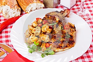 Grilled pork loin chops