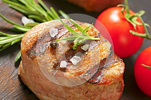 Grilled pork medallion