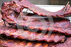 Grilled Pork Rib in the tray