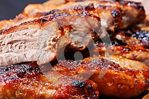 Grilled pork ribs photo