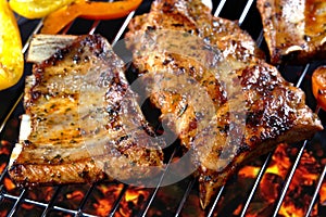 Grilled pork ribs