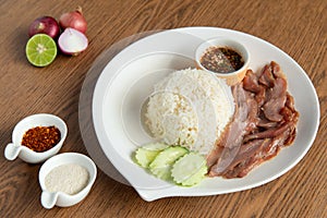 Grilled pork with rice