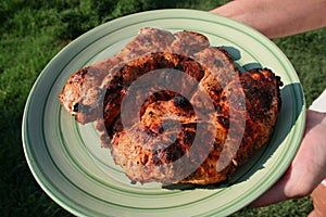 Grilled pork sirloin chops 2