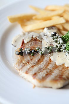 Grilled Porkchop with white sauce