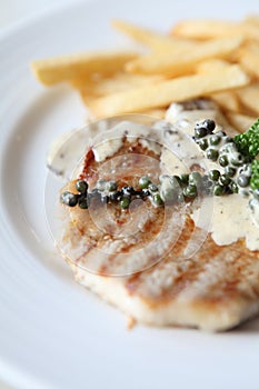 Grilled Porkchop with white sauce