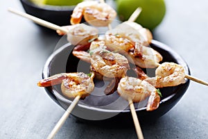 Grilled prawns