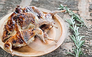 Grilled quails