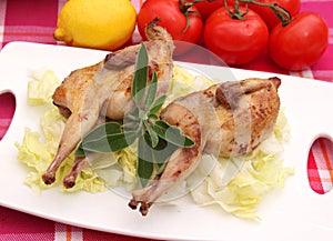 Grilled quails