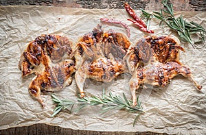 Grilled quails