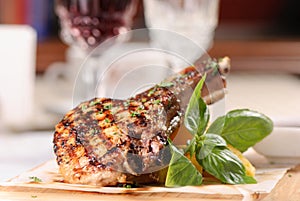 Grilled rack of pork