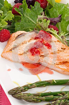 Grilled Raspberry Salmon