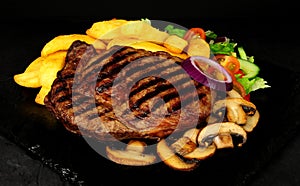 Grilled Rib Eye Steak Meal