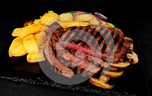 Grilled Rib Eye Steak Meal