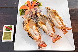 Grilled River prawn