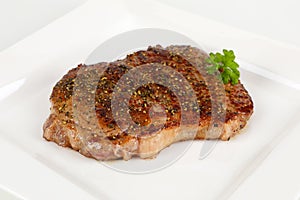 Grilled rumpsteak with pepper