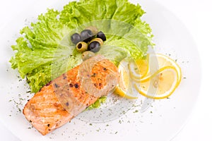 Grilled salmon