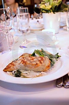 Grilled Salmon fillet at Banquet