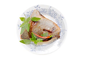 Grilled salmon fish