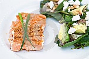 Grilled Salmon and salad