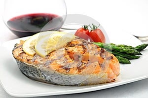 Grilled Salmon Steak