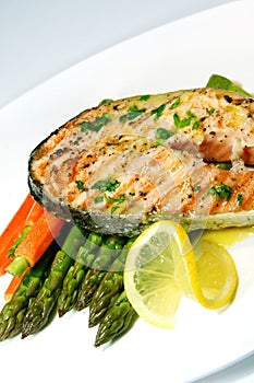 Grilled Salmon Steak