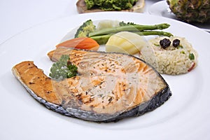 Grilled Salmon steak