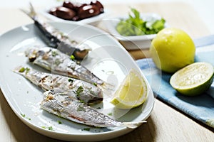 Grilled sardines