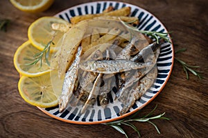 Grilled sardnie fish