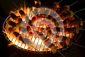 Grilled satay shaslick