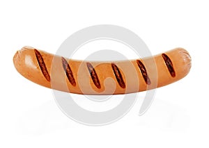 Grilled sausage isolated on white