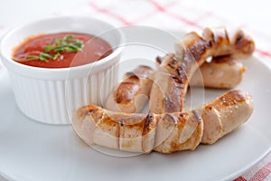 Grilled sausages