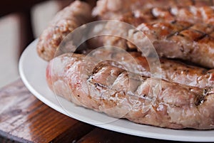 Grilled sausages