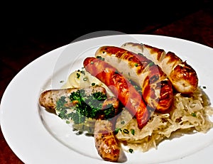 Grilled sausages in German style 2