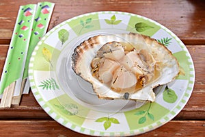 Grilled Scallop with shell